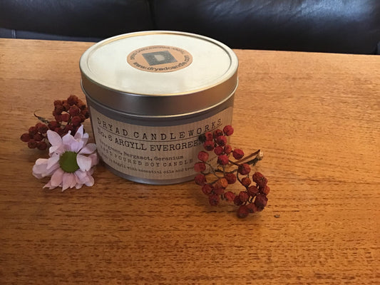 No. 8 Argyll Evergreen Double Wick Tin Candle 300 ml
