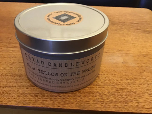 No. 9 Yellow on the Broom Double Wick Tin Candle 300 ml